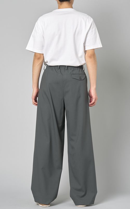 サマーウールプリーツイージーパンツ