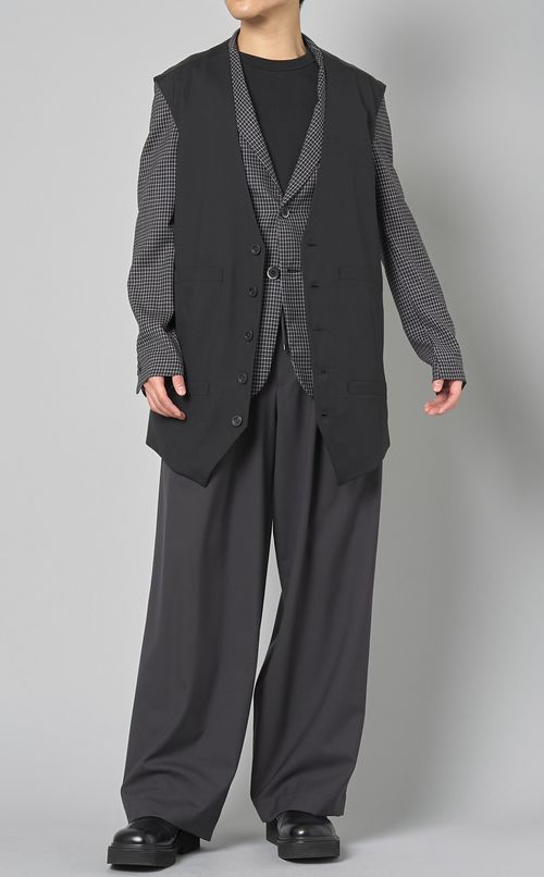 チェックウール2Bジャケット