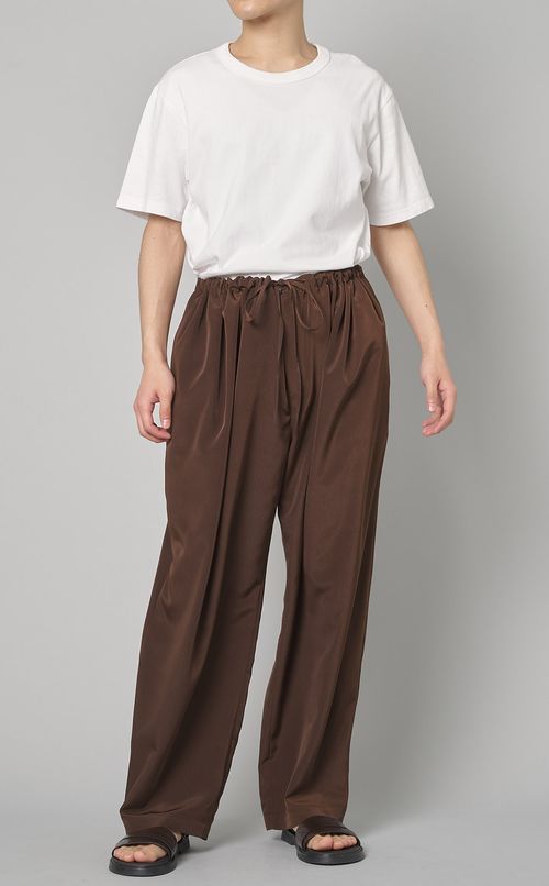 ポリエステルギャザーパンツ