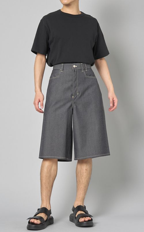 ウールデニムショートパンツ