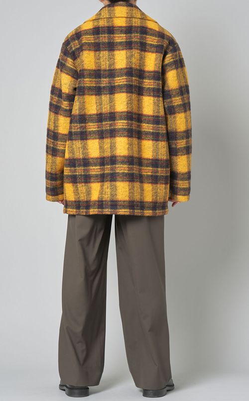 ウールチェックブルゾン