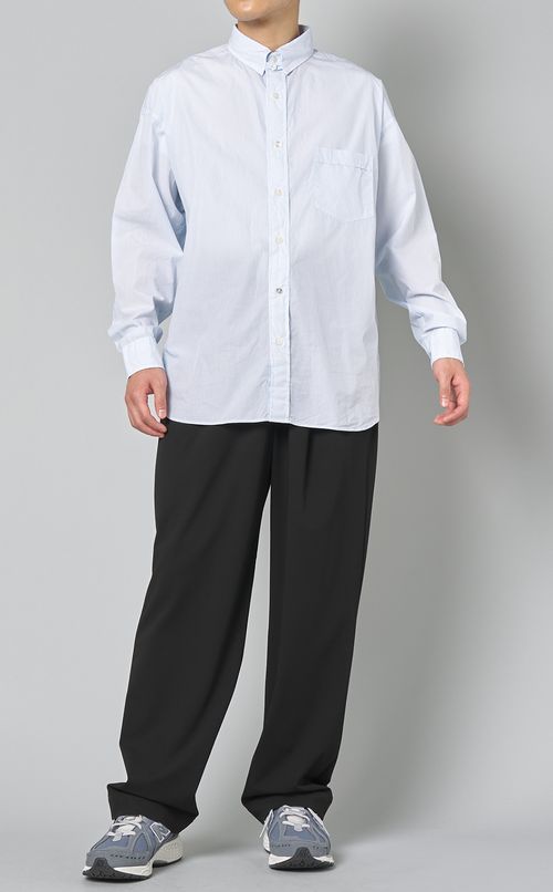 ストライプタブカラーシャツ