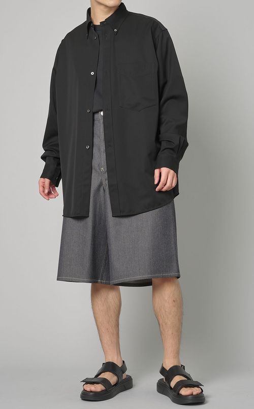 ウールデニムショートパンツ