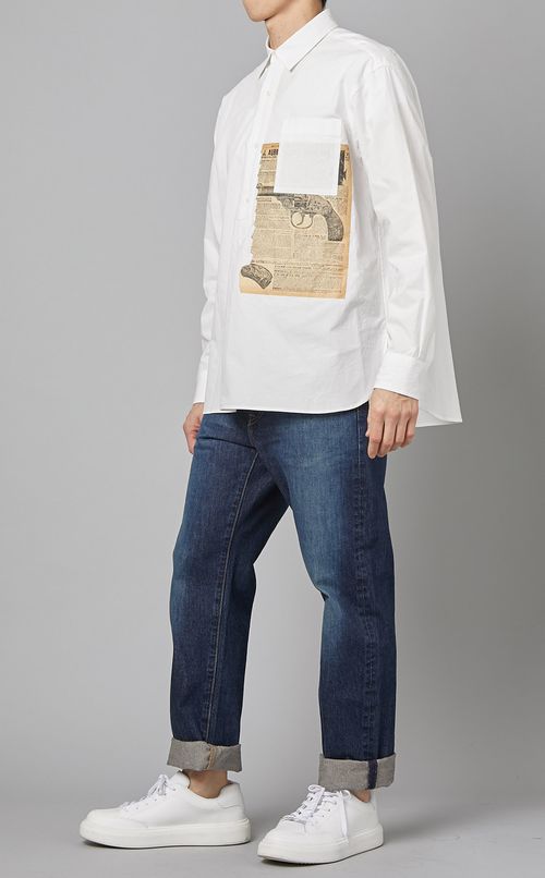 プリントプルオーバーシャツ