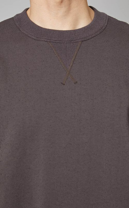 ハーフスリーブリブスウェット