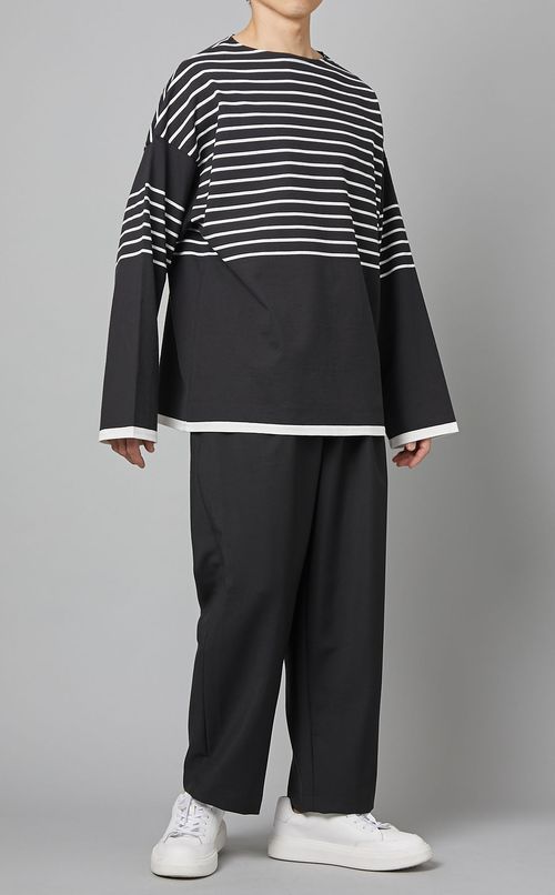 ボーダーバスクシャツ