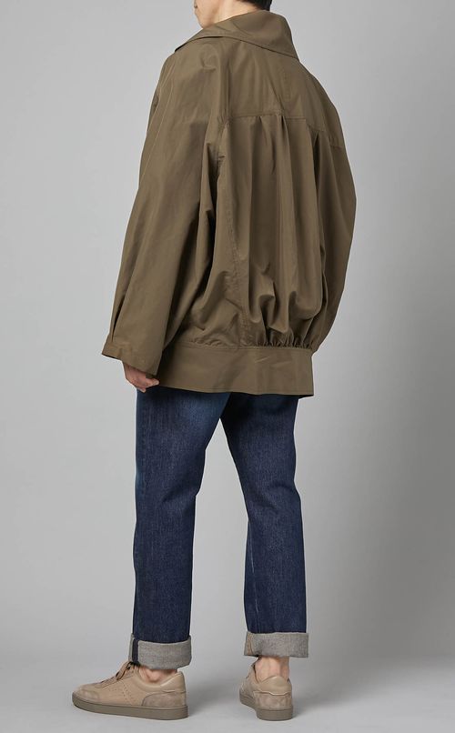 コットンナイロンショートトレンチ