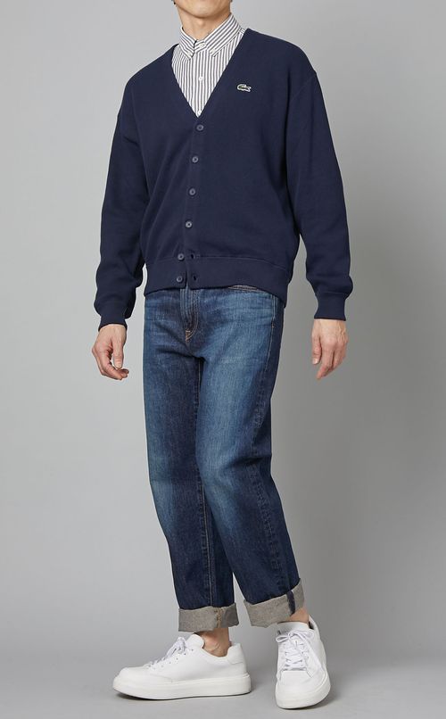 ワンポイントロゴカーディガン