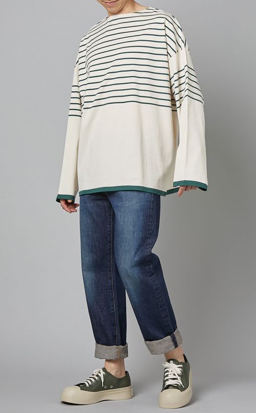 ボーダーバスクシャツ