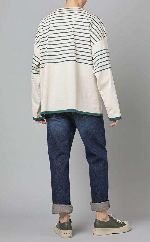 ボーダーバスクシャツ