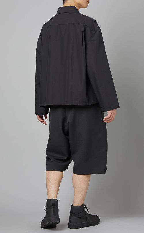 パッチワークプリントブロードシャツ