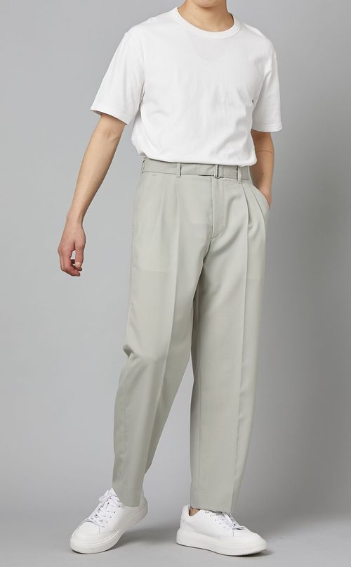 ウールベルテッドパンツ