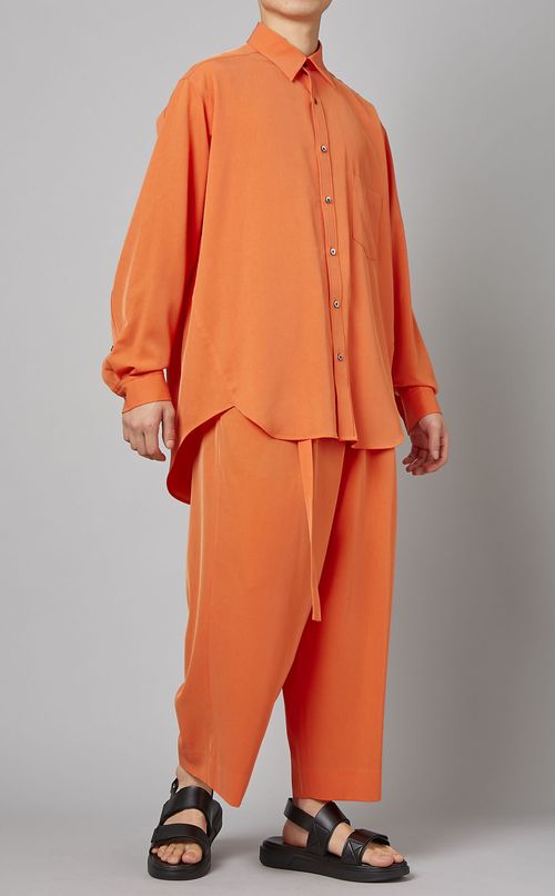 ベルテッドクロップドワイドパンツ