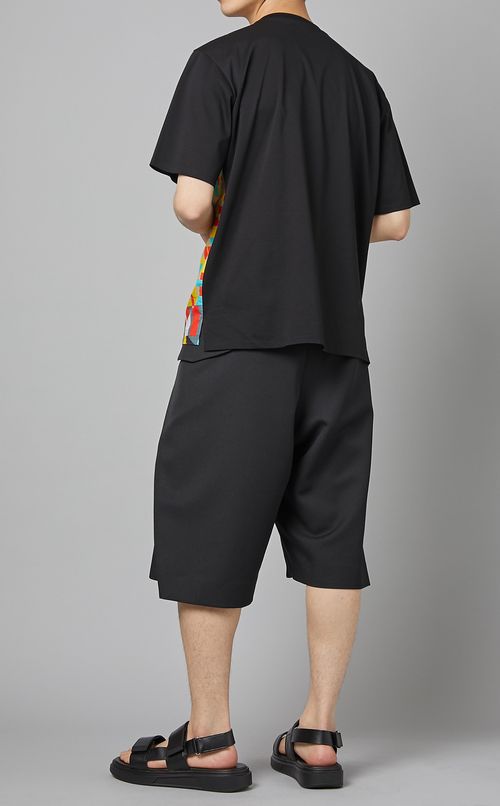 パッチワークプリントブロードTシャツ