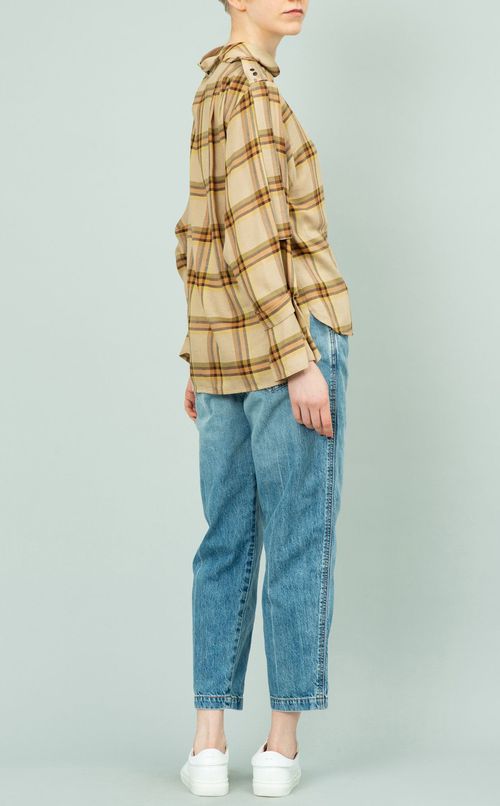 チェック柄Tブラウス