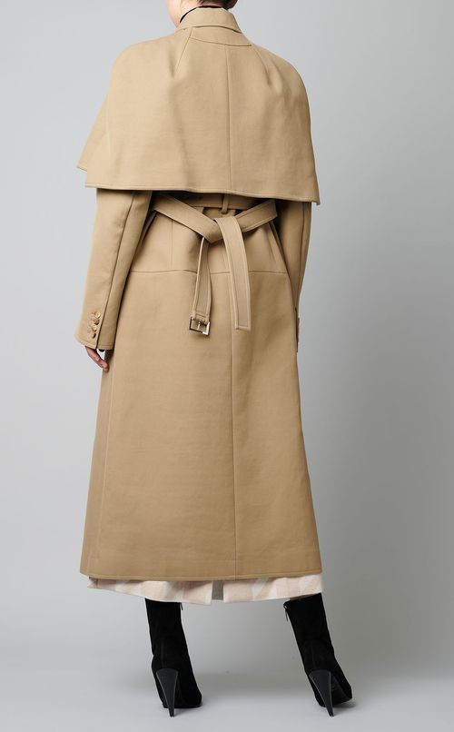 ケープ付コート