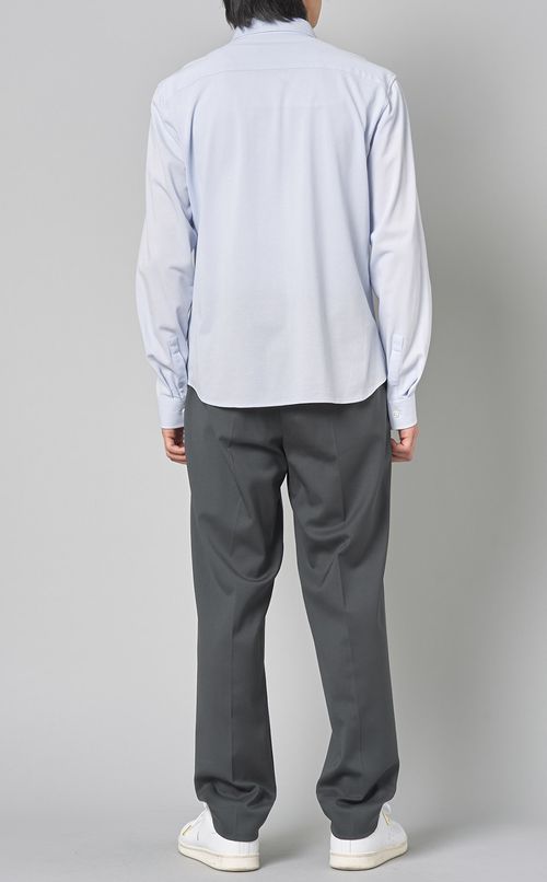 ストラクチャーニットボタンダウンシャツ