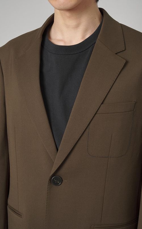 ギャバジン1ボタンジャケット