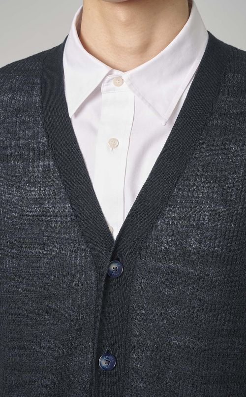 リネンケーブルカーディガン