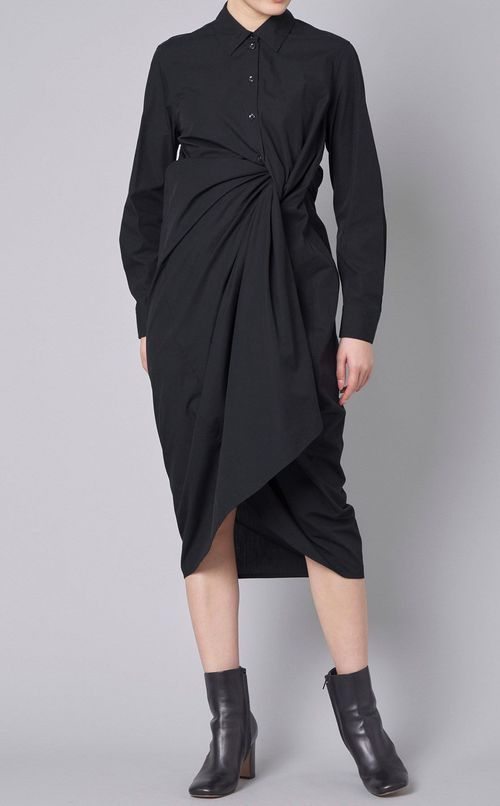 ラップパネルシャツワンピース