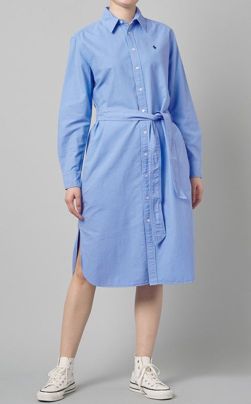 コットンフロントボタンワンピース