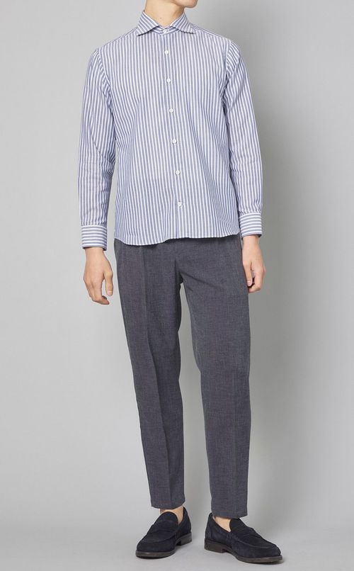 メランジピケテーパードトラウザース