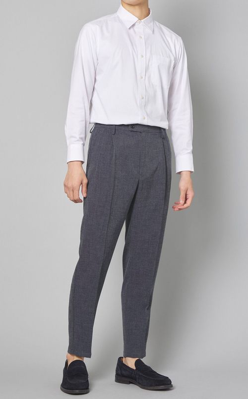 メランジピケテーパードトラウザース