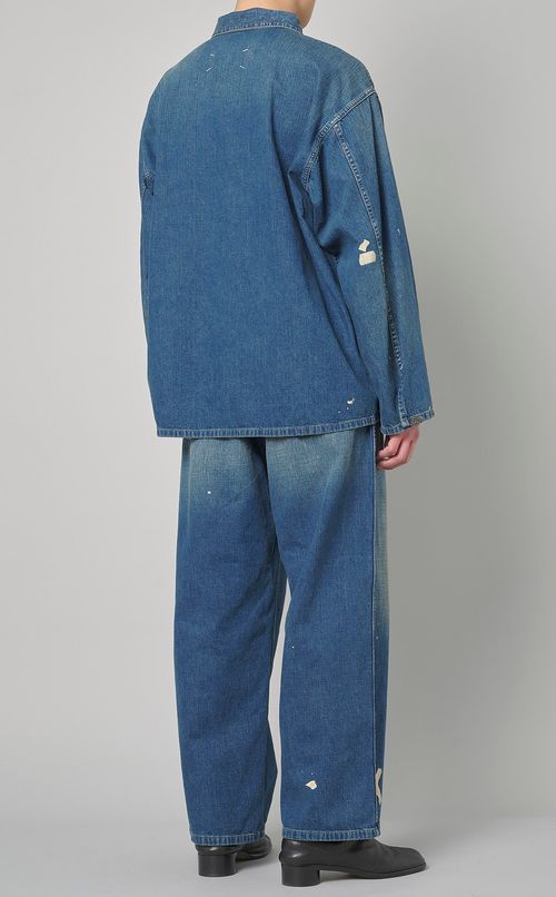 ペイントデニムプルオーバー