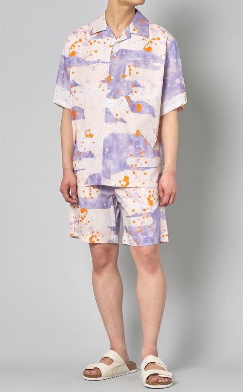 カモフラージュプリントオープンシャツ