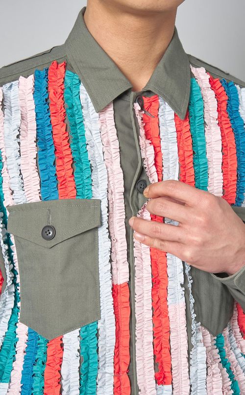 フリルミリタリーシャツ