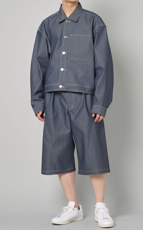 テックデニムハーフパンツ