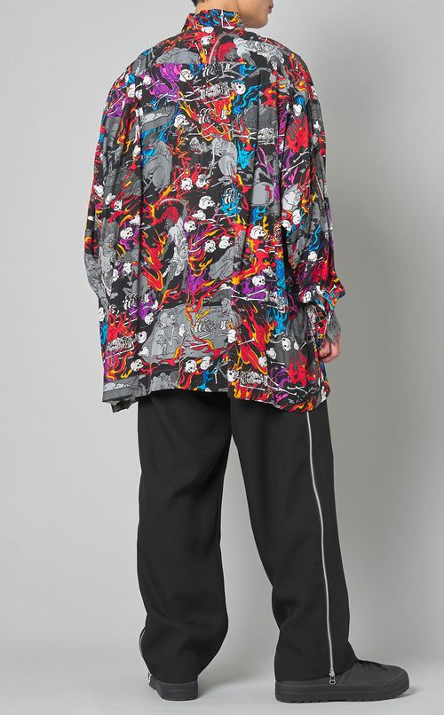 ゴーストプリントカンフーシャツ
