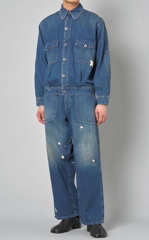 ペイントデニムパンツ