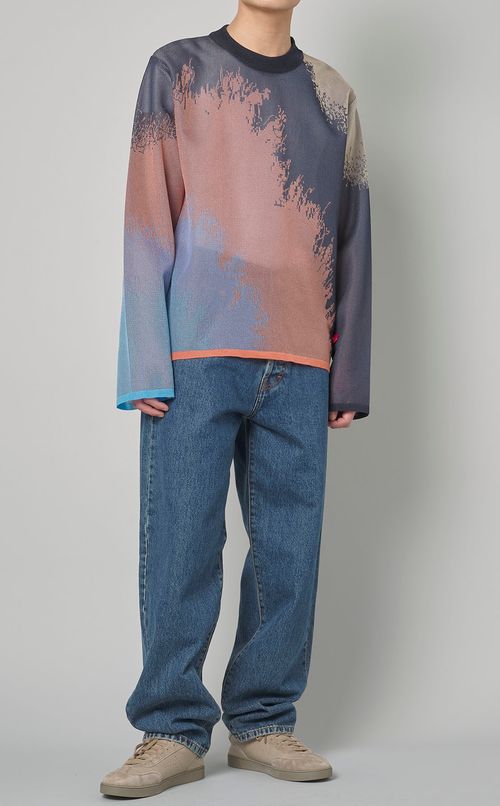 バックジップデザインデニム