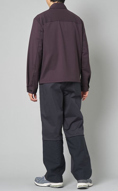 ギャバジンジップシャツブルゾン