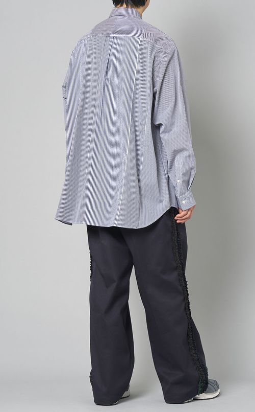 ストライプリンクルビッグシャツ