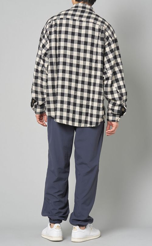 コットンリネンバギーシャツ