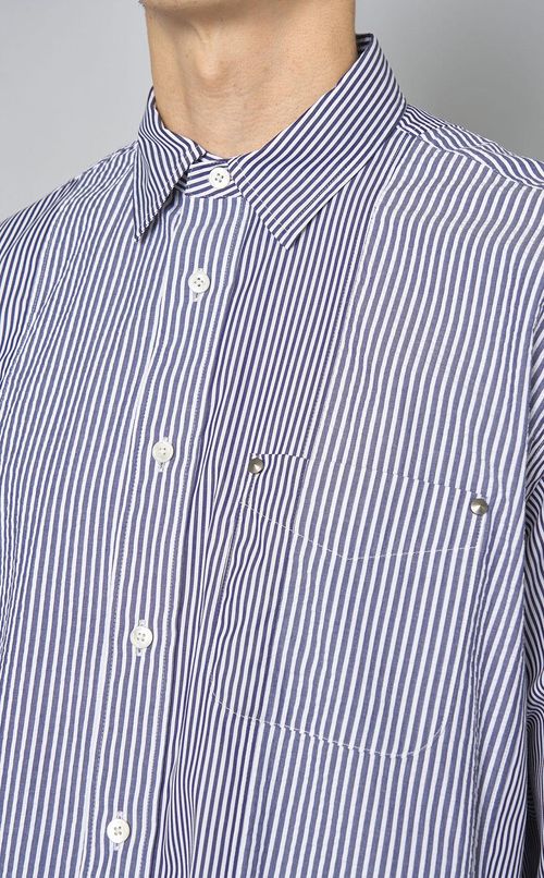 ストライプリンクルビッグシャツ