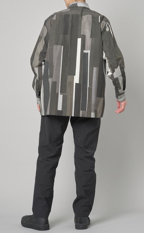 ブロックパターンボックスシャツ