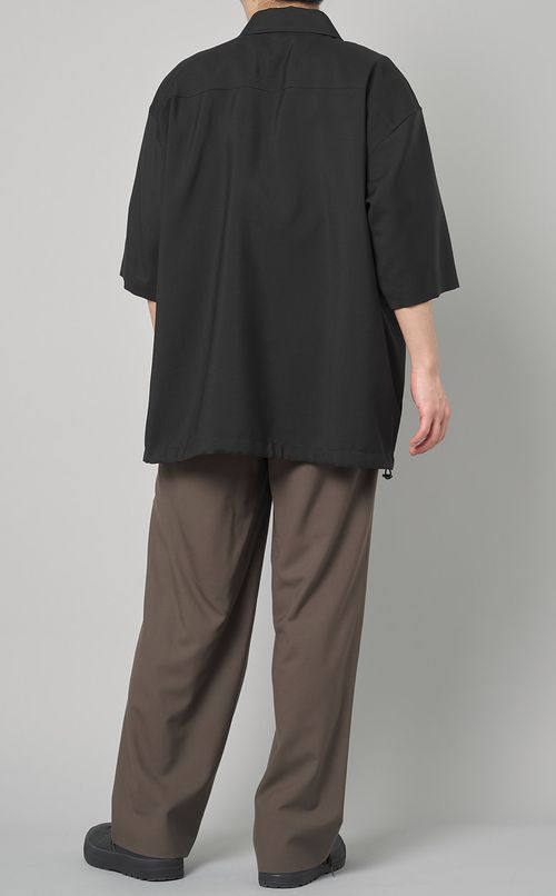 モヘアブレンドハーフジップシャツ