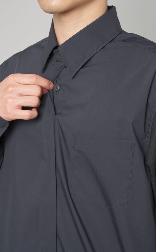 メッシュスリーブシャツ