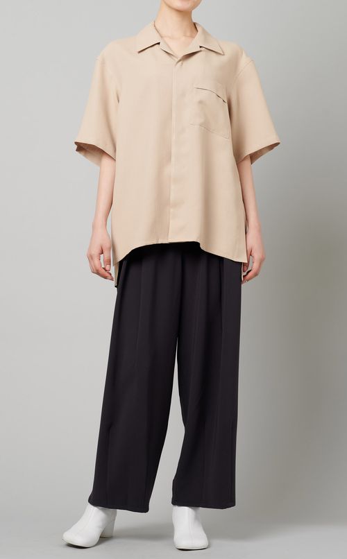 ベルト付タックワイドパンツ