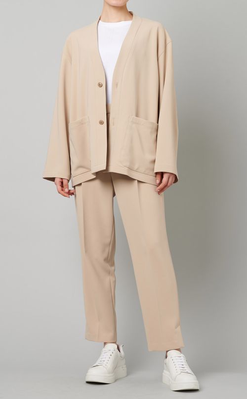 ノーカラーリラックスジャケット