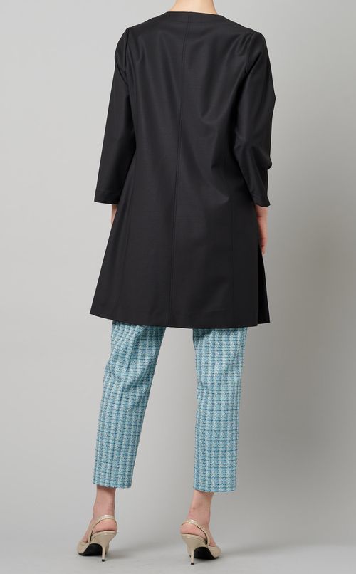 ウール混ノーカラージャケット