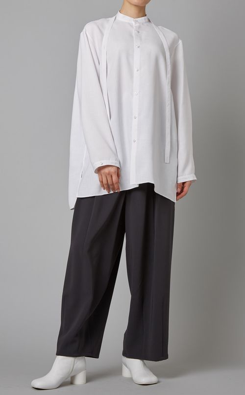 スタンドカラーシャツ