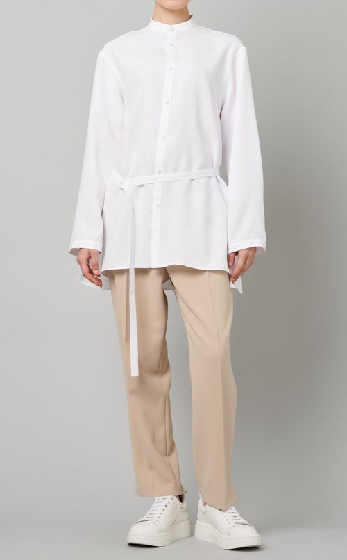 スタンドカラーシャツ