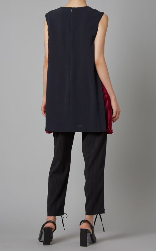 サイドカラープリーツプルオーバー