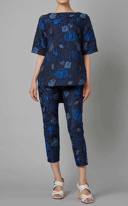 フラワージャガードパンツ