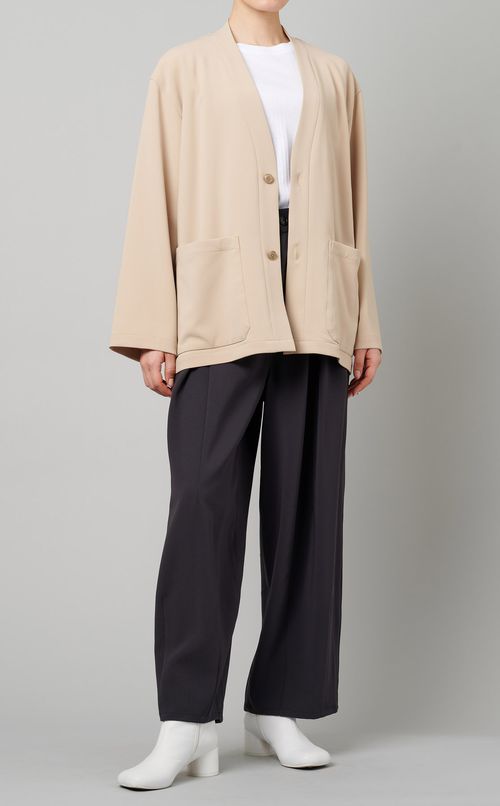 ノーカラーリラックスジャケット