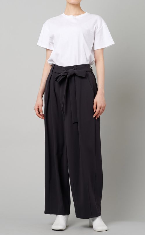 ベルト付タックワイドパンツ